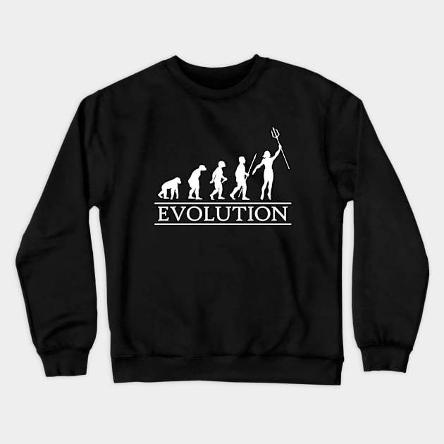 Evolution to Poseidon Crewneck Sweatshirt by NicGrayTees